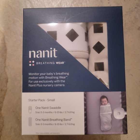 Nanit Breathing Wear Starter Pack – 100% Cotton Swaddle & Breathing Band - Picture 14 of 16